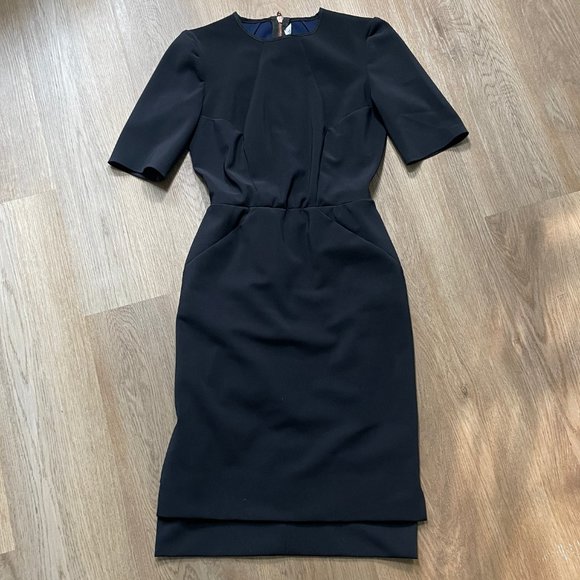 DAI London Fundamental Shift Dress size UK 6 / US 0 2 XS black career - Picture 6 of 12